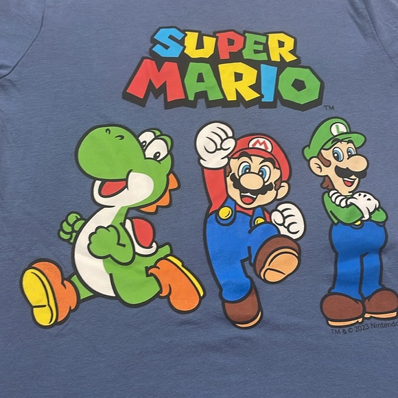 Old Navy Super Mario Blue Kids Tee - Picture 2 of 5
